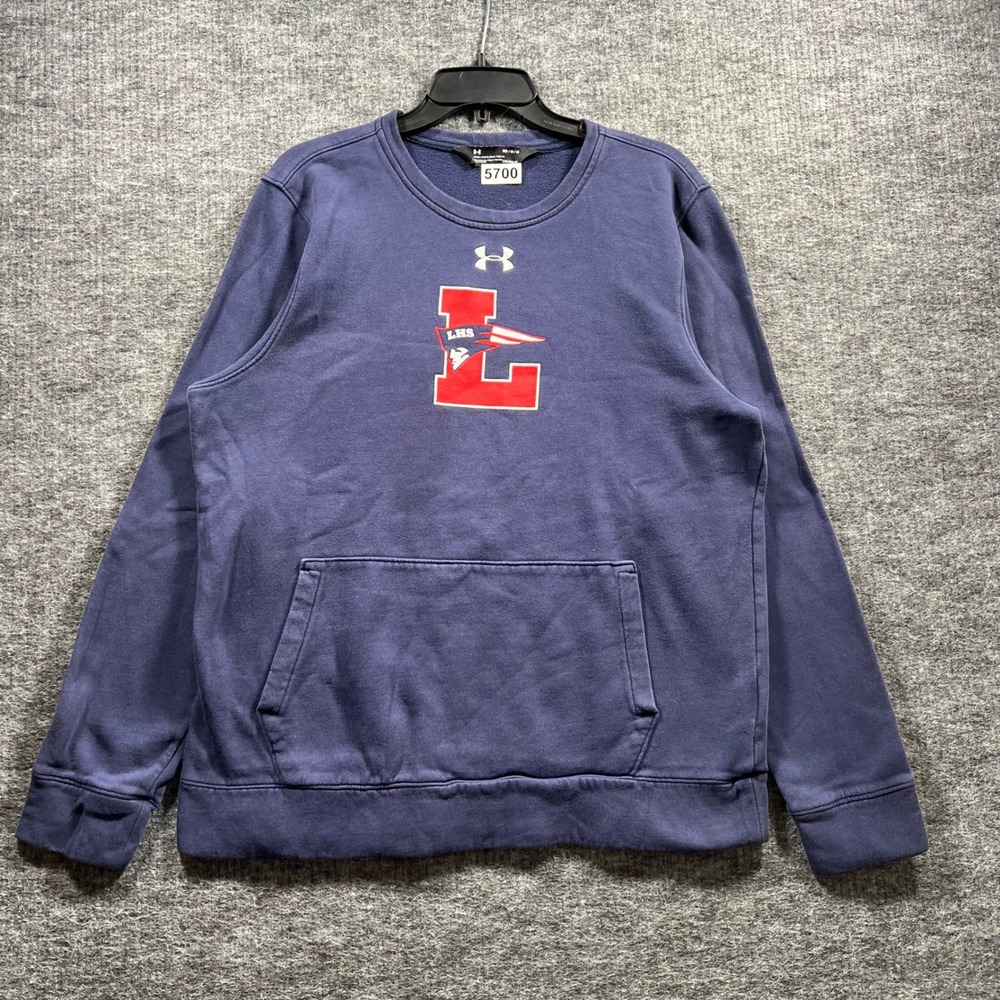 Under Armour ColdGear Navy Blue LHS Patriot Graphic Sweatshirt Mens Medium